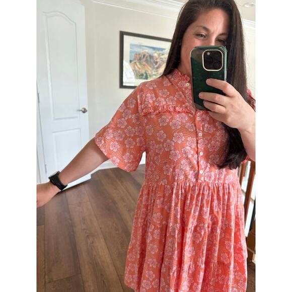 ANTHROPOLOGIE RO’S GARDEN Vibeka Ruffle Mini Dress Size XL - Picture 4 of 16